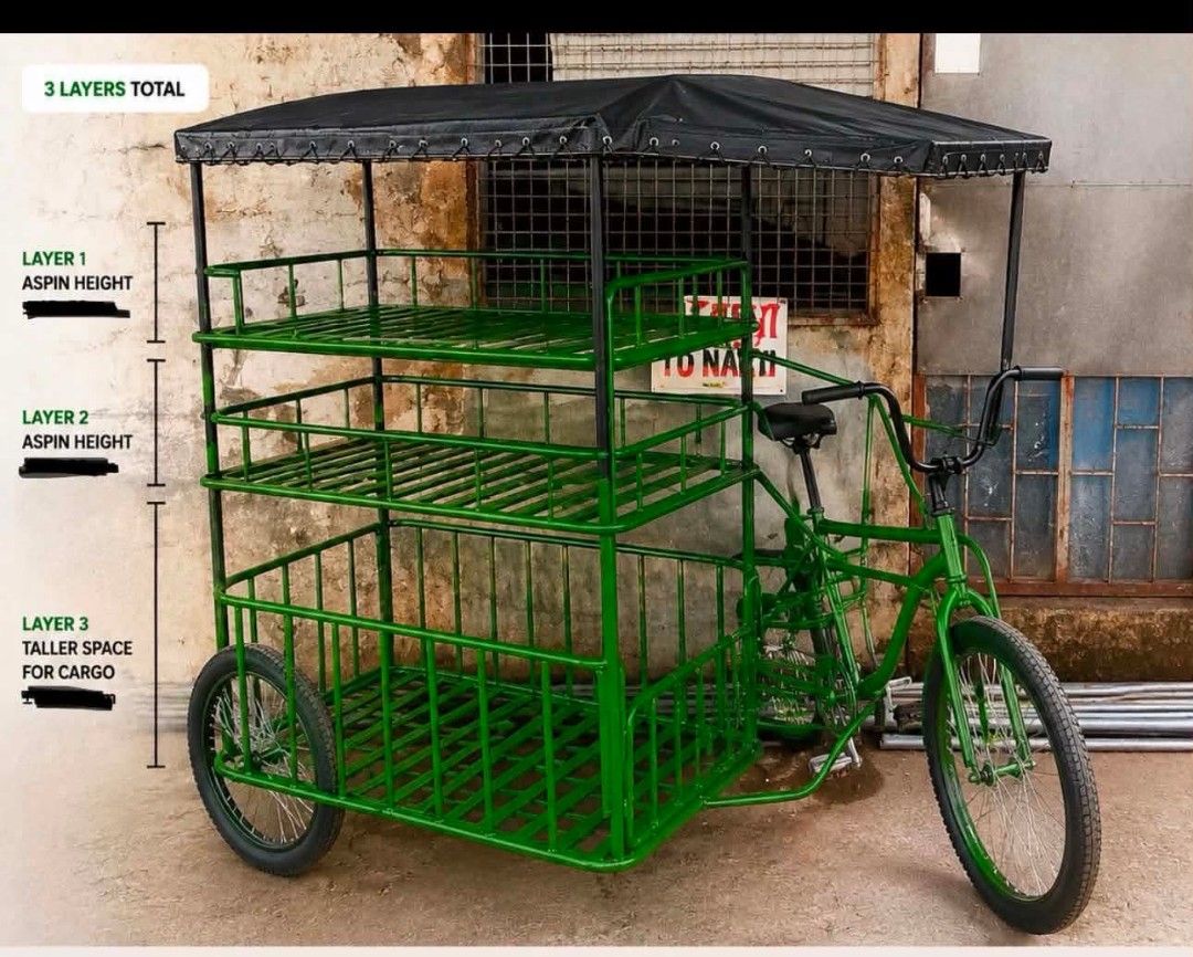 Dog cage with bike (Category: Homes & Other Pet Accessories) located in Manila. Submitted by fastmountain_dfe013 (Listing ID 1457276766, Image 1). Description: custom made sidecar pang pasyal sa aso 3 layers depende sa taas Ng aso.. may pinto sa gilid. heavy duty bike may trapal n bubong.