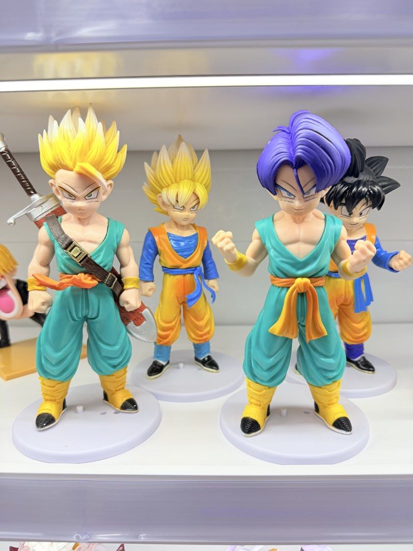 Dragon Ball Z Action Figures Set (Category: Figurines & Statues) located in Manila. Submitted by jpal4141 (Listing ID 1457253861, Image 1). Description: - Set of 4 Dragon Ball Z action figures - Includes Goku, Trunks, and Vegeta - Highly detailed sculpts - Display stands included - A must-have for any Dragon Ball fan's collection - 4 - 6 inches tall.