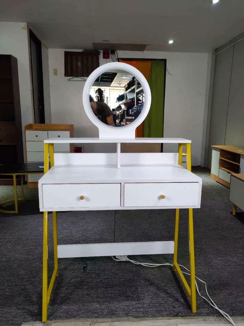 Dressing Table Makeup Vanity with Mirror LED Lights (Category: Other Home Furniture) located in Pasay City. Submitted by bravefalcon.8b60e2 (Listing ID 1457239896, Image 1). Description: Dressing Table Makeup Vanity with Mirror LED Lights Price: 3,200 PHP Product size is already indicated in the photo. Color: White Disassemble using the manual and basic tools 100% Brand new & High quality We ship nationwide 💯 LEGIT: We can provide a BIR Receipt 
