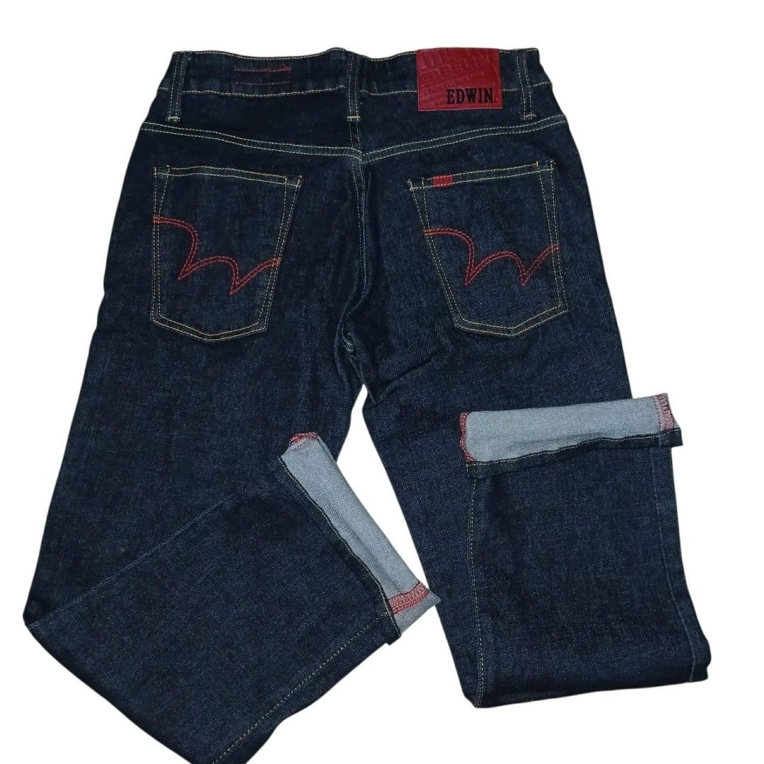 EDWIN SELVEDGE PANTS (Category: Jeans) located in Legazpi City. Submitted by the_rags_selextors (Listing ID 1457215560, Image 1). Description: EDWIN SELVEDGE PANTS AS NEW CONDITION SIZE 27 - 28 LENGTH; 36 LEG OPENING ; 7 NO ISSUE.