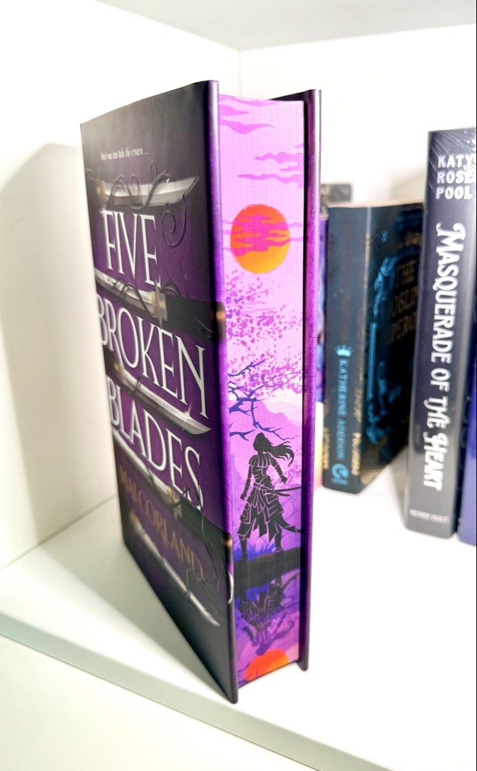 Five Broken Blades by Mai Corland - The Broken Binding Special Signed Edition (Category: Storybooks) located in Muntinlupa City. Submitted by bookcozi (Listing ID 1457228091, Image 2). Description: Five Broken Blades by Mai Corland 💜 The Broken Binding Special Edition 💜 Features a unique sprayed edge with artwork 💜 Author's signature on the title page 💜 On Hand 💜 Hardcover exclusive design 💜 Exclusive end pages 💜 Unread and brand new. Plea