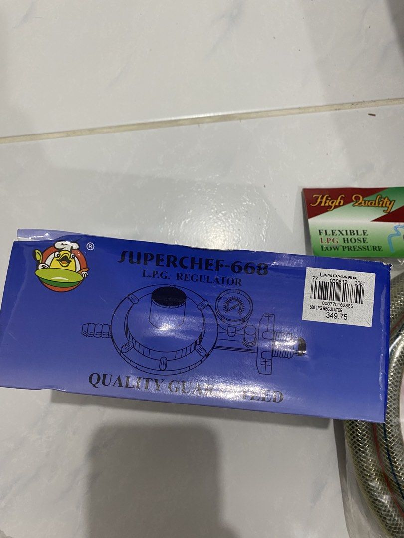 GAS STOVE, LPG REGULATOR, LPG HOSE (Category: Other Kitchenware & Tableware) located in Quezon City. Submitted by minitomy (Listing ID 1457258226, Image 2). Description: NEVER BEEN USED! ASPACK 1000 LOC: MABALACAT, PAMPANGA.