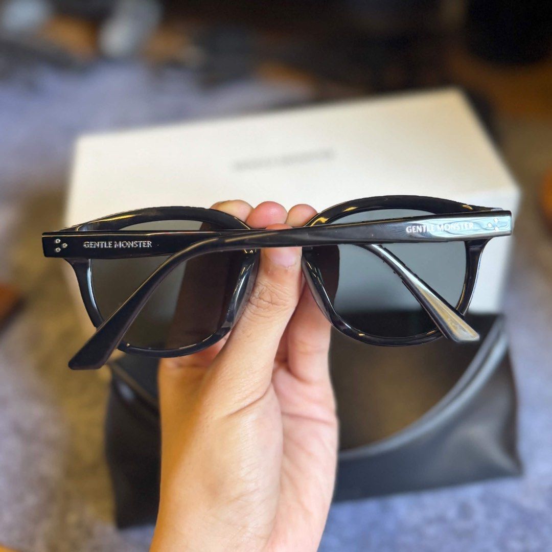 Gentle Monster Black Jade Round Sunglasses (Category: Sunglasses & Eyewear) located in Manila. Submitted by mjoycie (Listing ID 1457295324, Image 2). Description: - Authentic Gentle Monster Jade Sunglasses in black. - Classic round frame design. - Comes with authenticity certificate card, original box and pouch. - Original price is at 15k - Selling as they are not frequently used.