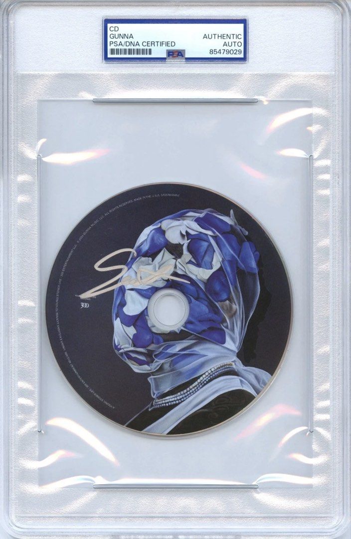 Gunna Signed CD PSA/DNA Certified Authentic (Category: CDs & DVDs) located in Manila. Submitted by allaboutthemhobbies_ (Listing ID 1457238533, Image 1). Description: - Authentic Gunna CD - Personally signed by Gunna - Certified authentic by PSA/DNA - Authentication Number: 85479029 - Features unique CD artwork - Graded and authenticated for buyer confidence - Perfect music memorabilia for any Gunna fan.