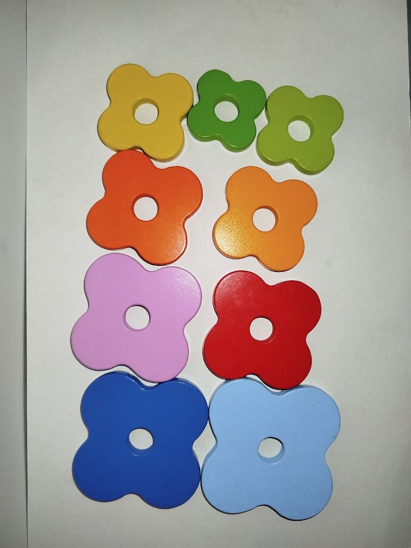 Hape Double Rainbow Stacker Wooden Toy (Category: Educational & Learning Toys) located in Marikina City. Submitted by shoptrevandtim (Listing ID 1457276882, Image 3). Description: - Hape Double Rainbow Stacker - Includes 19 colorful wooden pieces - Recommended for ages 12 months and up - Helps develop color recognition and stacking skills - Promotes imaginative play and early learning.
