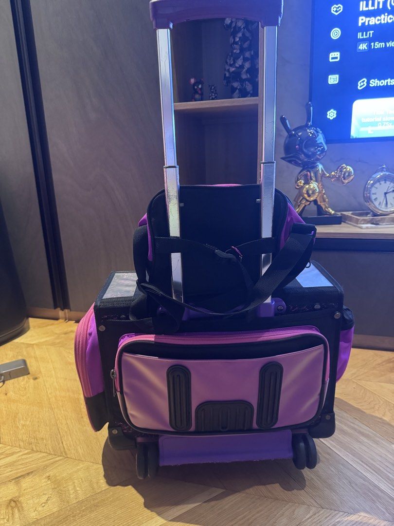 Hawk Trolley Bag Set (Category: Other Babies Going Out Needs) located in Paranaque City. Submitted by eyeittryitbuyit (Listing ID 1457316712, Image 2). Description: Hawk Trolley Bag Set For Sale!! Php 1850.00 Black/Purple/Pink Selling my HAWK trolley bag set, perfect for school use. Authentic HAWK brand Large trolley school bag Retractable handle Multiple compartments and pockets Includes matching small bag/pouch Black, purple & pink design Wheel