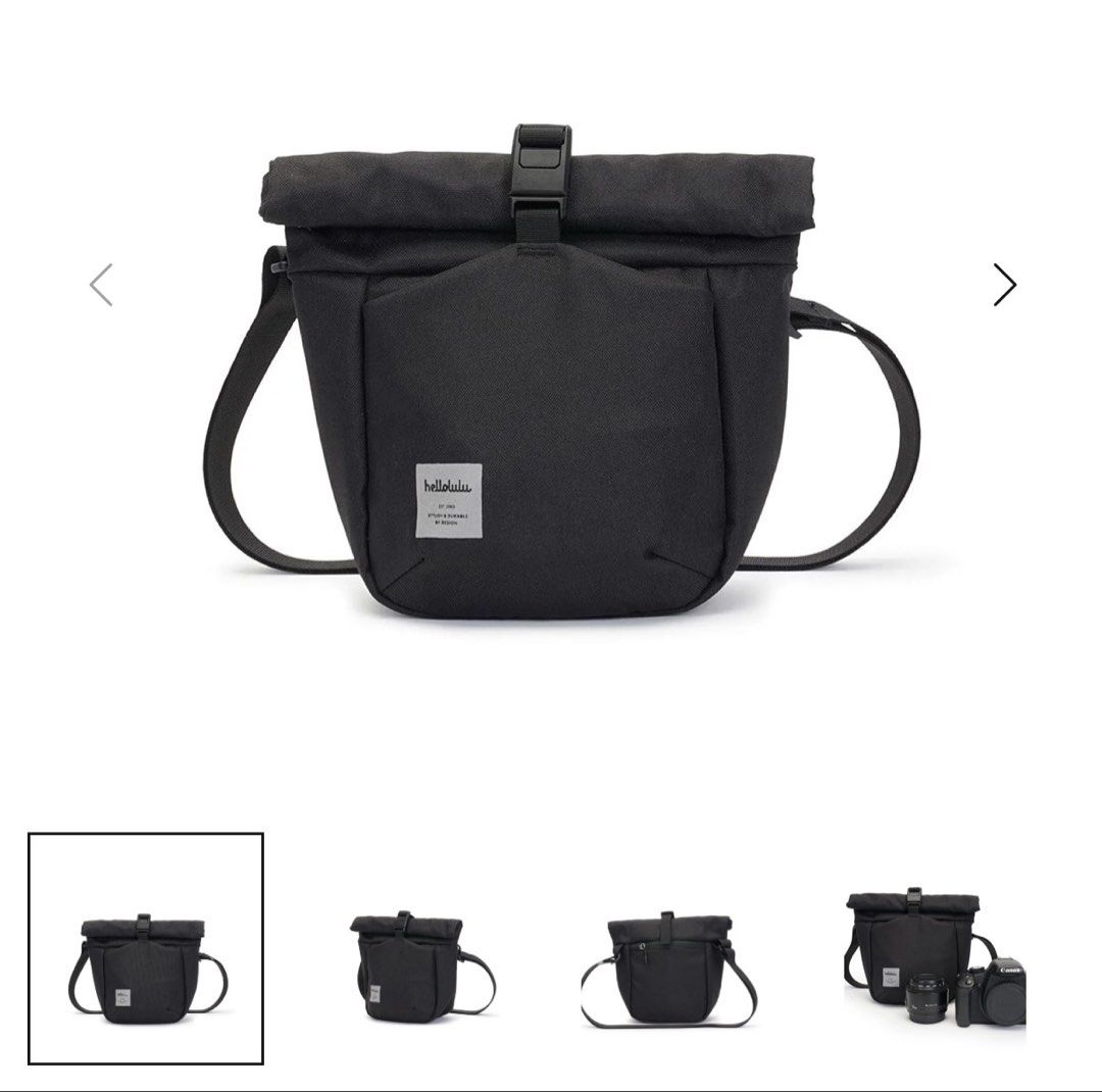 Hellolulu Nigel Compact Camera Bag (Category: Cross-body Bags) located in Singapore. Submitted by thekneecap (Listing ID 1457190613, Image 1). Description: Sling bag that can be used as camera bag. Divider inside is removable. The lining has protective cushioning .