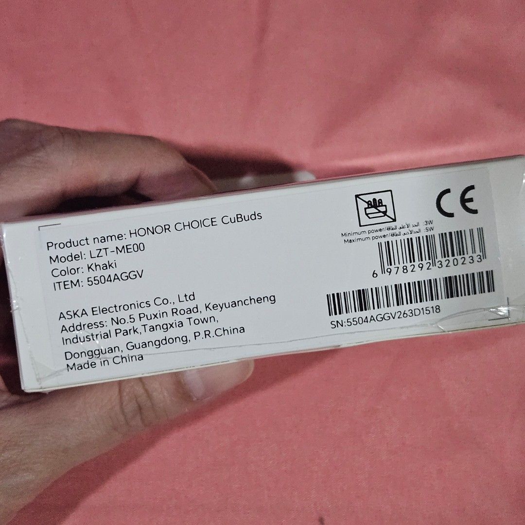 Honor Choice Cubuds Khaki (Category: Earphones) located in Manila. Submitted by arianne0828 (Listing ID 1457283934, Image 2). Description: sealed item. honor choice cubuds pick up Binondo Manila.