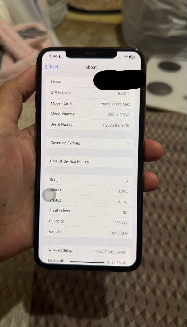 iPhone 11 PRO MAX 256gb (Category: iPhone 11 Series) located in Manila. Submitted by elianajr (Listing ID 1457279209, Image 3). Description: - globe locked to dati. Dko pa natry kung okay na sa ibang sim - may mga stains lang sa likod - replaced battery and lcd.