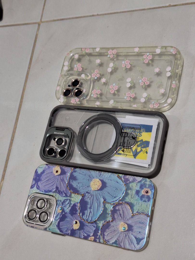 Iphone 12 pro cases (3 phone cases) (Category: Cases & Sleeves) located in Quezon City. Submitted by camille_cr (Listing ID 1457148495, Image 1). Description: Not used because i upgraded my phone to IP16.
