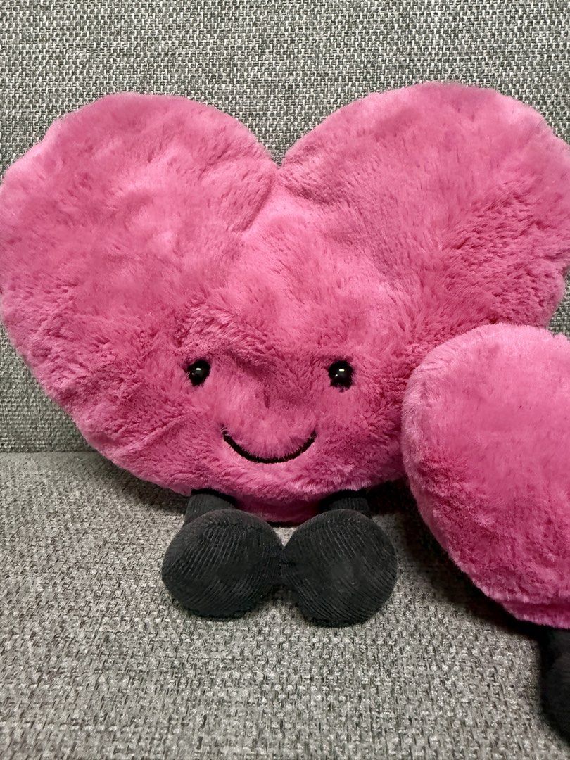 Jellycat Amuseables Pink Heart Bundle (Medium and Small) (Category: Plushies & Soft Toys) located in Manila. Submitted by bcbg3217 (Listing ID 1457283112, Image 2). Description: ‼️PLEASE READ BEFORE BUYING‼️ Like new condition Medium and small size Authenticity guaranteed (Please do your own checking too) No other jellycat inclusions Actual photos are posted No other issues or flaws unless stated Please check the photos thoroughly before placing 