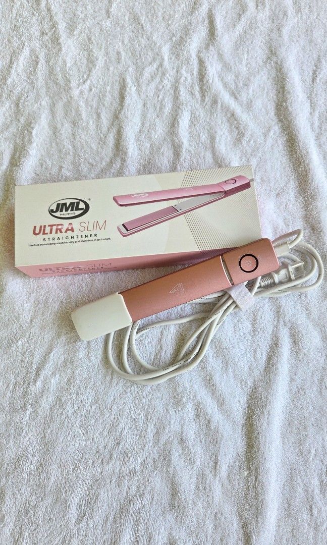 JML Hair Straightener (Category: Hair) located in Iloilo. Submitted by architected_ (Listing ID 1457162647, Image 2). Description: JML Ultra-Slim Hair Straightener Details: Multiple temperature options Comes with box and instruction card No warranty Purchased in the last 6 months Travel-sized, with multiple voltage options Bought in the Philippines Notes on condition: Lightly used, with minor cosmetic marks Functioning Can send timestamped video 