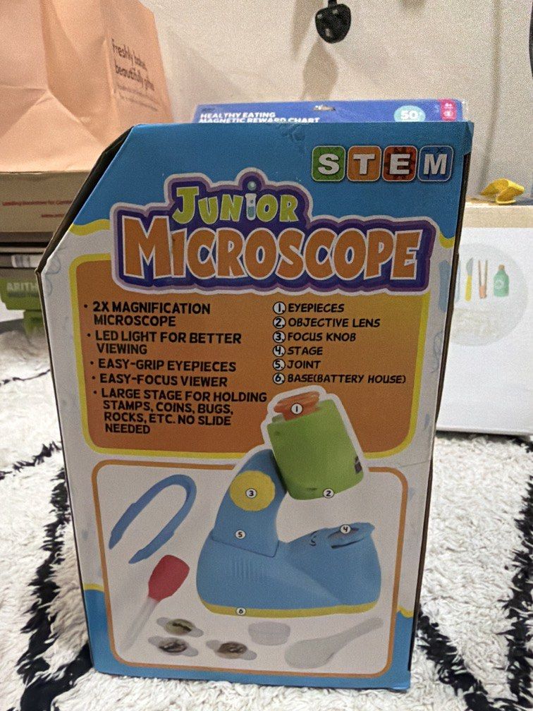 Junior Microscope (Category: Toys & Games) located in Shah Alam. Submitted by ahmad1988 (Listing ID 1457150899, Image 2). Description: Hi all, New educational toys to let sell. Brand Bew. Buy 2 for RM70 can mix with other toys Thank you.
