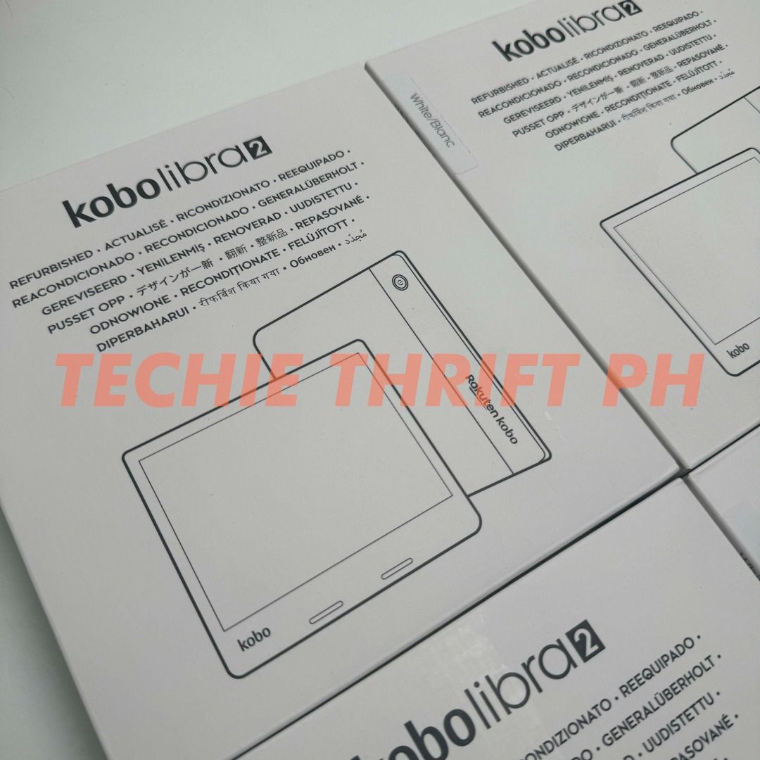 Kobo Libra 2 *REFURBISHED* (Category: E-Readers) located in Quezon City. Submitted by jerreyess (Listing ID 1169606646, Image 3). Description: Kobo Libra 2 32GB ON HAND ✨ CERTIFIED REFURBISHED 💯 AUTHENTIC ⭐ LIKE-NEW CONDITION FEATURES: ✔️7” HD E Ink Carta 1200 touchscreen ✔️300 PPI, 1264 x 1680 resolution with Dark Mode ✔️32GB Memory ✔️1 Ghz processor ✔️WiFi 802.11 b/g/n, Bluetooth® wireless technology ✔️USB Type-C Connectivity ✔️ComfortLight PR
