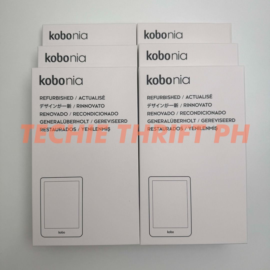 Kobo Nia 8GB *REFURBISHED* (Category: E-Readers) located in Quezon City. Submitted by jerreyess (Listing ID 1092056893, Image 2). Description: Kobo Nia 8GB ON-HAND COLOR BLACK AVAILABLE 🌟CERTIFIED REFURBISHED 💯AUTHENTIC ⭐ LIKE-NEW CONDITION FEATURES: ✔️6" 212 PPI E Ink touchscreen (1024 × 758 resolution) ✔️8GB Memory ✔️ComfortLight – Adjustable brightness ✔️TypeGenius: 12 different fonts and over 50 font styles ✔️15 file formats supported nativ