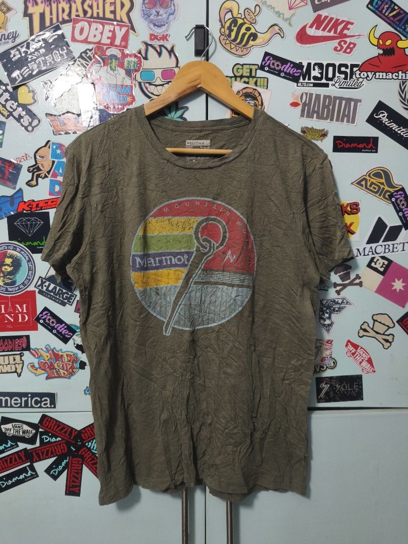 Marmot Olive Green T-Shirt (Category: Tshirts & Polo Shirts ) located in Banate. Submitted by StGoodies (Listing ID 1457148629, Image 2). Description: Manage your expectations Width 20.5 Lenght 27 No issue Excellent Condition Plus Shipping Fee .