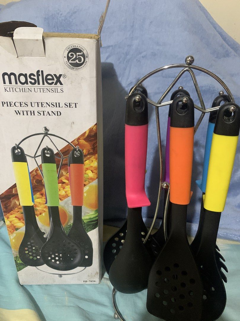 Masflex utensil (Category: Other Kitchenware & Tableware) located in Manila. Submitted by vrsd1027 (Listing ID 1457211391, Image 3). Description: Masflex 6pc utensil set with stand .