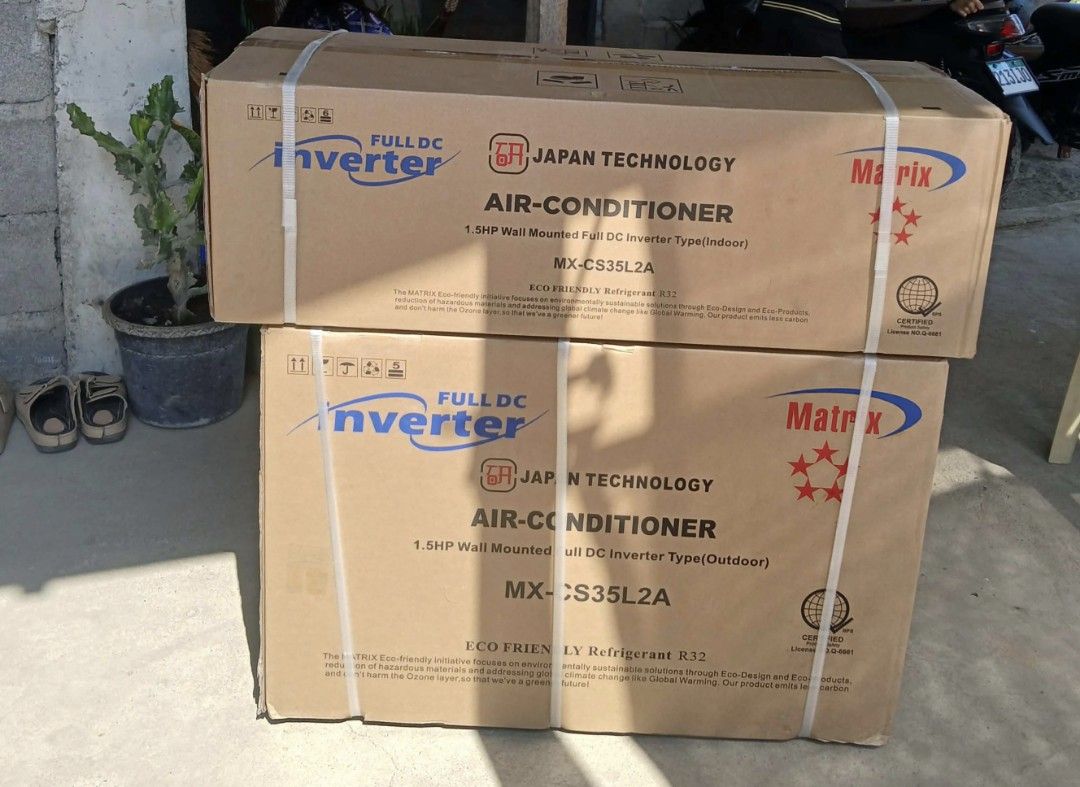 MATRIX INVERTER SPLIT TYPE AIRCON (Category: Air Conditioning and Heating) located in Quezon City. Submitted by airconph. (Listing ID 1457242670, Image 1). Description: SALE❗ MATRIX INVERTER SPLIT TYPE AIRCON with FREE INSTALLATION❗ Model: 💥T-MX-CS25L2A - 1.0HP 💥 T-MX-CS35L2A - 1.5HP 💥 T-MX-CS51L2A - 2.0HP 💥 T-MX-CS70L2A - 2.5HP ✔️Full DC Inverter ✔️Brand New & Factory Sealed ✔️Lowest Price Offer ✔️ Authorized Dealer/Installer ✔️Same Day Deli