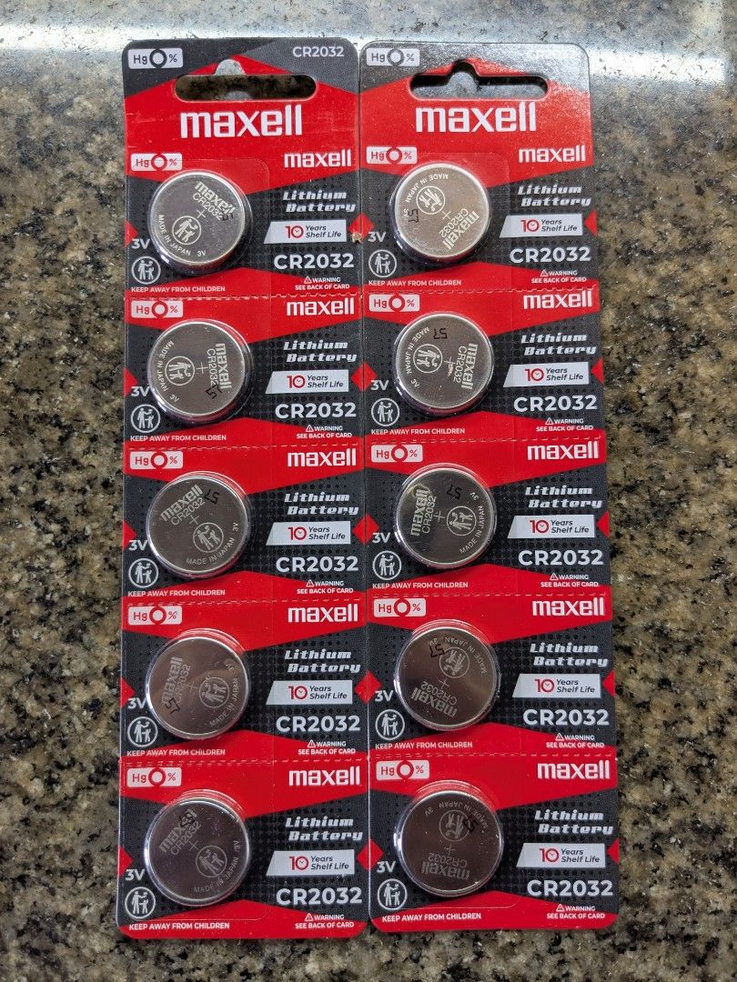 Maxell CR2032 Lithium Coin Cell Battery (Category: Batteries & Power Banks) located in Quezon City. Submitted by joewack (Listing ID 1457207432, Image 2). Description: Maxell CR2032 Lithium Coin Cell Battery original 50pesos each loc Project 8 Quezon City shipping Lalamove Grab cod/gcash/maya.