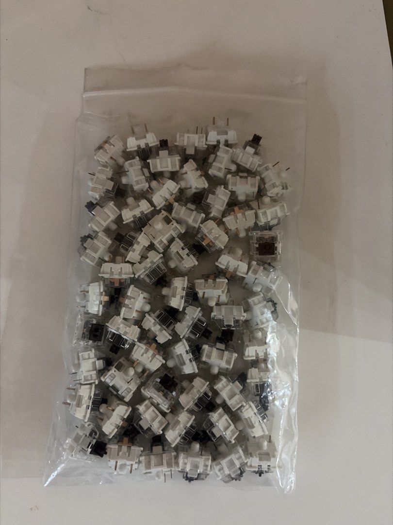 Mechanical Keyboard Brown Switches (Category: Computer Keyboard) located in Manila. Submitted by annemochii (Listing ID 1457156749, Image 1). Description: - White mechanical keyboard switches - Ideal for customizing your mechanical keyboard build - Sufficient quantity for a full keyboard.