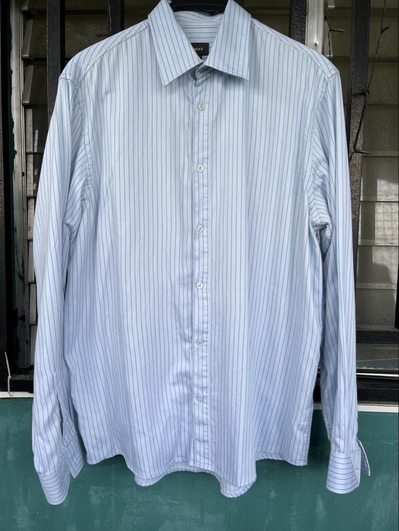 Mexx Striped Button down shirt (Category: Formal Shirts) located in Cavite. Submitted by slumbermanila (Listing ID 1457145452, Image 1). Description: Mexx Striped Button down shirt in good condition see photos for right measurements .