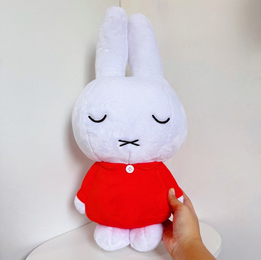 Miffy Orange Closed Eyes Plush XL (Category: Plushies & Soft Toys) located in Manila. Submitted by ashyyel_ (Listing ID 1457189955, Image 1). Description: have flaw: check last photo .