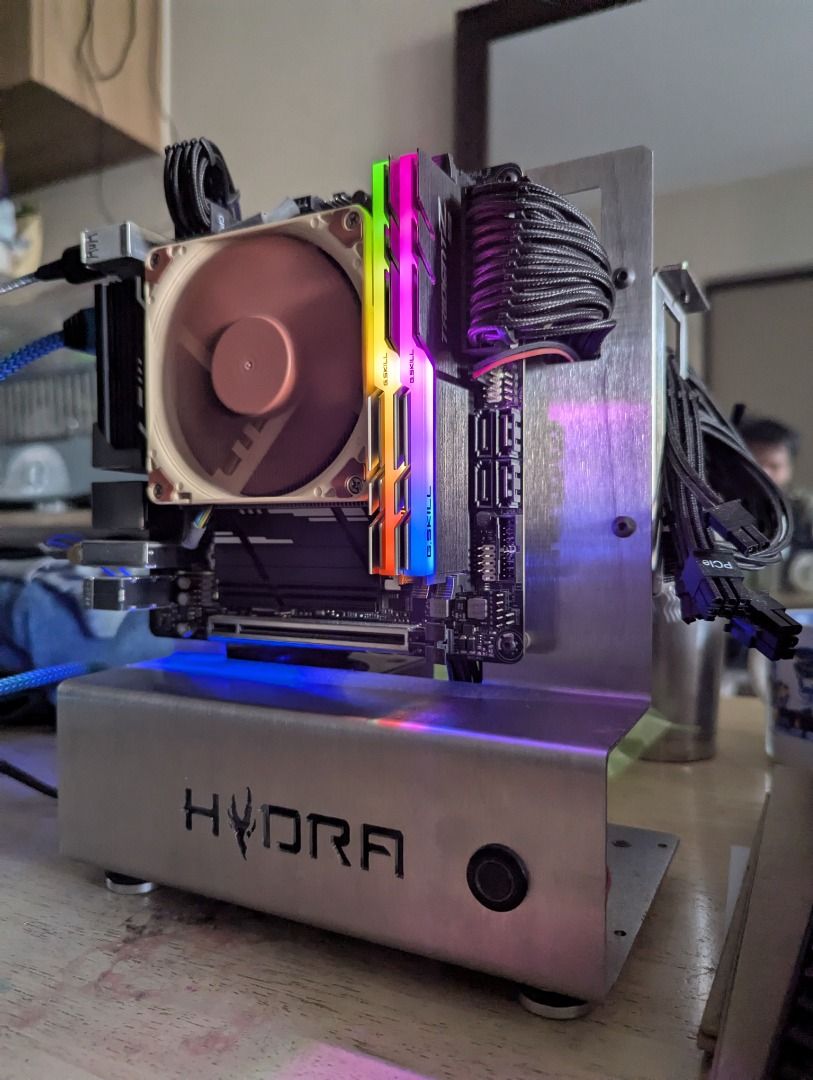 Mini ITX Rig (Category: Desktops) located in Pasig City. Submitted by pgetueza (Listing ID 1457142008, Image 3). Description: Specs: Intel Core i3-8100 - w/box Gigabyte Z370N WiFi no - w/box G.Skill Trident Z RGB 16GB (2x8GB) DDR4 3000 - no case Noctua NH-L9i - w/box Samsung 960 EVO 256GB - w/box Hyra ITX Case - no box Corsair SF600 Gold + Corsair Premium Sleeved Cables - w/box (PSU), cable box thrown already EZ DIY Gen 3 Premium Riser 30mm - w/s