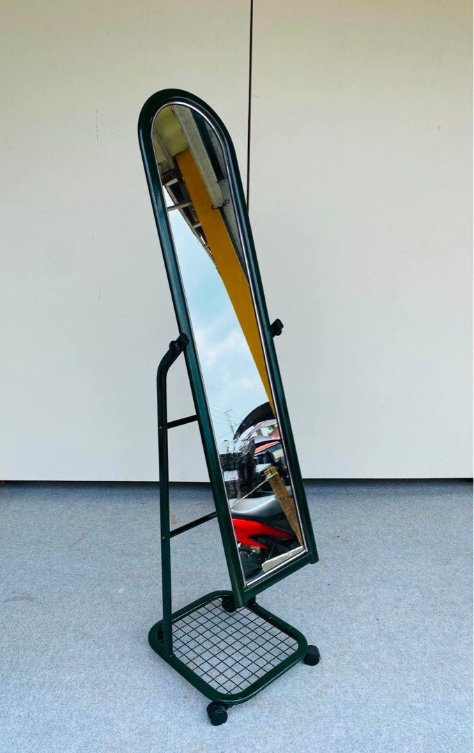 MINIMALIST MIRROR STAND DARK GREEN COLOR (Category: Other Home Furniture) located in Manila. Submitted by _chinixx (Listing ID 1457279863, Image 3). Description: "JAPAN SURPLUS" MINIMALIST MIRROR STAND DARK GREEN COLOR SIZE: 11.5L x 62H inches (AS-IS ITEM) IN GOOD CONDITION.