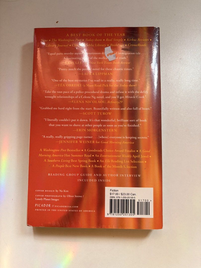 Miracle Creek by Angie Kim (Category: Storybooks) located in Manila. Submitted by gracieeethecat (Listing ID 1457211210, Image 2). Description: - Genre: Mystery Thriller - Condition: Brand New. Unread. Sealed. - RFS: Decluttering MOP: Gcash MOD: JNT, Lalamove, GrabExpress, LBC Send DM for more pics/info. .