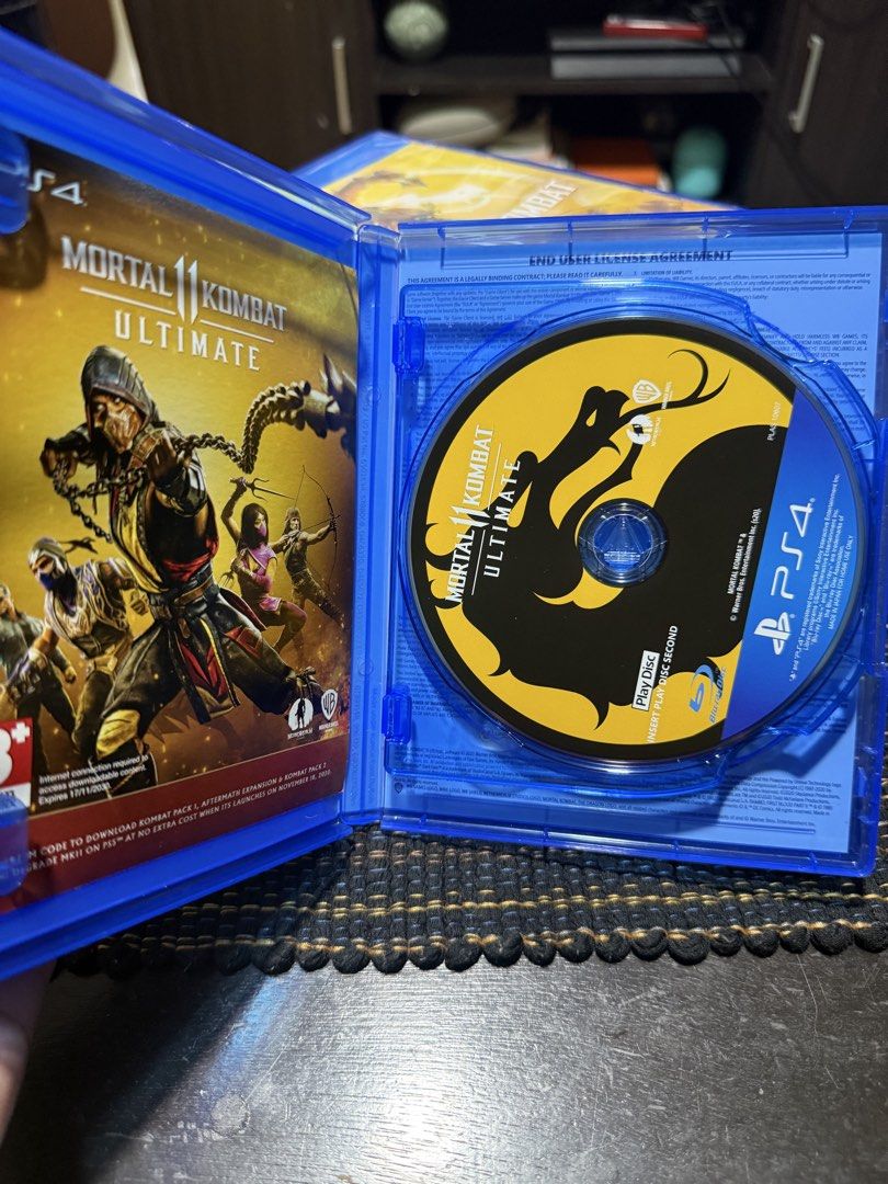 Mortal Kombat 11 Ultimate PS4 Game (Category: PlayStation) located in Manila. Submitted by fastocean.93c570 (Listing ID 1457298873, Image 2). Description: - Mortal Kombat 11 Ultimate for PS4 - Includes Kombat Pack 1 - Includes Aftermath Expansion - Case looks good - Ready for fighting action.