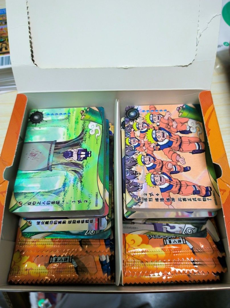Naruto Trading Card Game Chinese Version (Category: Raw Singles) located in Caloocan City. Submitted by greenearth28555 (Listing ID 1457277398, Image 2). Description: - Brand new Naruto Trading Card Game (TCG) Chinese Version ✨ - 138pcs✨ - all in "near-mint" condition 💯 - Guaranteed Special Rare (SR) cards inside ‼️ Php300 (FIXED PRICE) 📍 LOC: PASAY CITY ✨ Mode of Payment: GCash/ Bank Transfer ✨ Mode of Delivery: Lalamove/ LBC .