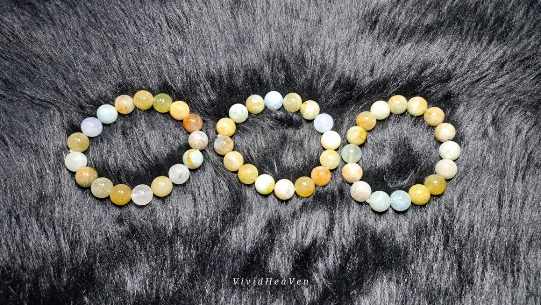 Natural Morganite Bracelets (Category: Bracelets) located in Quezon City. Submitted by crystallinehaven (Listing ID 1457144491, Image 2). Description: -MORGANITE Natural gemstone bracelet ♦️ 12mm size of beads ♦️ 3 pcs only ♦️ p980 each SALE 💥TAKE ALL at p2800 - Features natural stones in yellow, white, and light blue. - Strung on elastic for easy wear. 💎READ FIRST THANKS💥 "I am letting go of My Personal Collections and some i hoarded because 