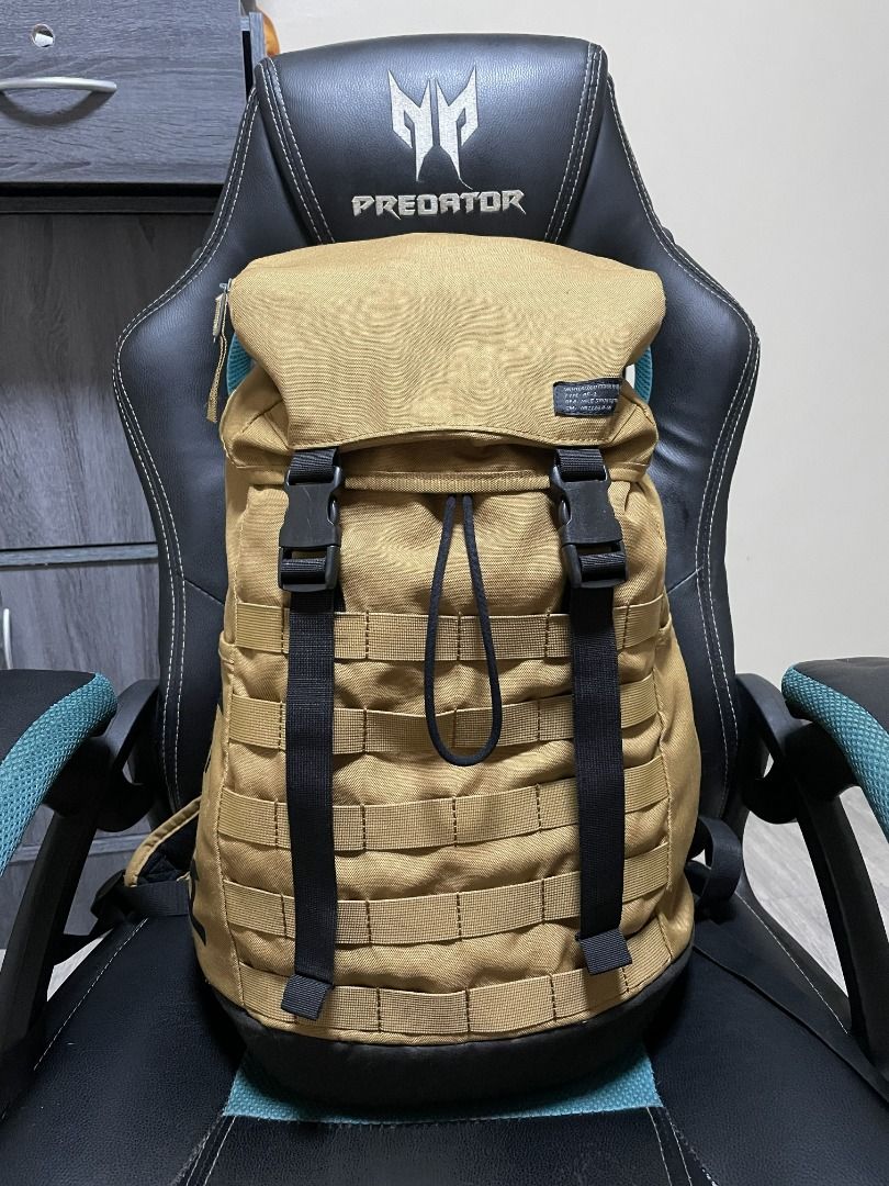 NIKE AF-1 BACKPACK (Category: Backpacks) located in Caloocan City. Submitted by chapter_01 (Listing ID 1457190314, Image 1). Description: - Rare Nike backpack (Discontinued) - 32 Liters Capacity - 6 compartments - Good Condition - Just a crack on the belt, but still intact and working - Still Negotiable.