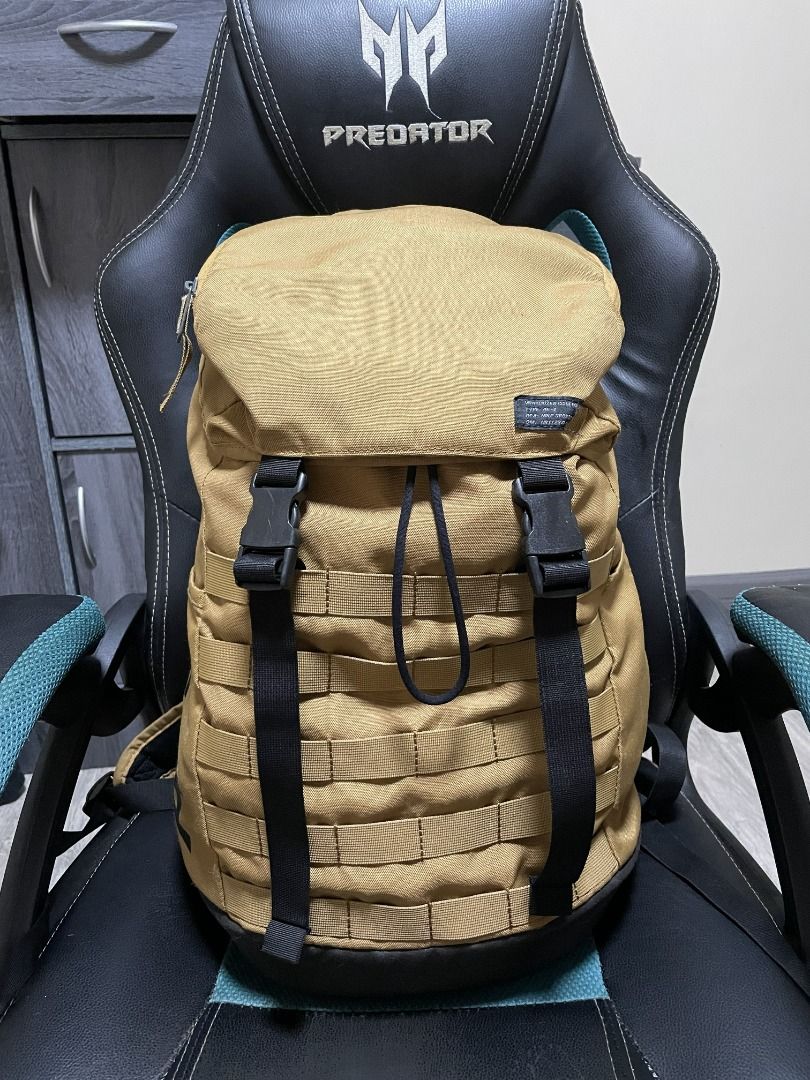 NIKE AF-1 BACKPACK (Category: Backpacks) located in Caloocan City. Submitted by chapter_01 (Listing ID 1457190314, Image 2). Description: - Rare Nike backpack (Discontinued) - 32 Liters Capacity - 6 compartments - Good Condition - Just a crack on the belt, but still intact and working - Still Negotiable.