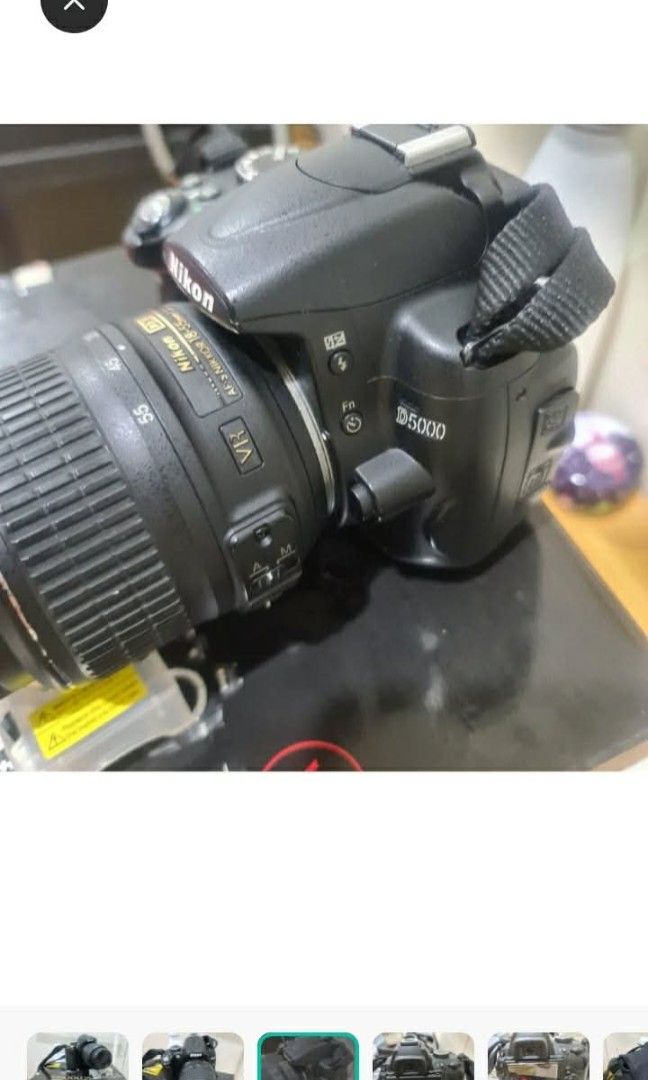 Nikon SLR D5000 Camera (Category: Cameras) located in Pasig City. Submitted by jam1ekow (Listing ID 1457260028, Image 2). Description: Nikon D5000 Inclusions: Bag Charger Battery Camera Strap 18-55mm Kit lens Sd card ( 4 gb ) Lcd glass protector Camera body fitted fabric protector issue: vignette pero di affected sa performance shutter was not abused.. ginamit lang saglit then wala na tinago na lng comment or pm nalang if interested Loc: sta mesa