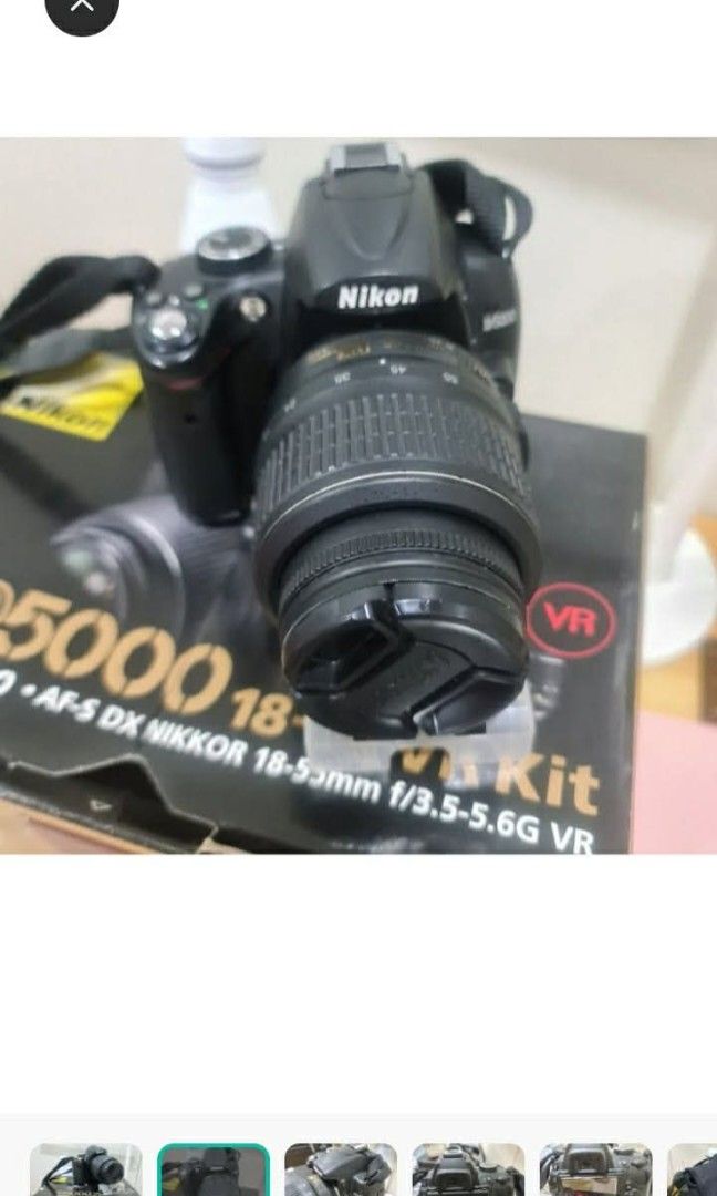 Nikon SLR D5000 Camera (Category: Cameras) located in Pasig City. Submitted by jam1ekow (Listing ID 1457260028, Image 3). Description: Nikon D5000 Inclusions: Bag Charger Battery Camera Strap 18-55mm Kit lens Sd card ( 4 gb ) Lcd glass protector Camera body fitted fabric protector issue: vignette pero di affected sa performance shutter was not abused.. ginamit lang saglit then wala na tinago na lng comment or pm nalang if interested Loc: sta mesa