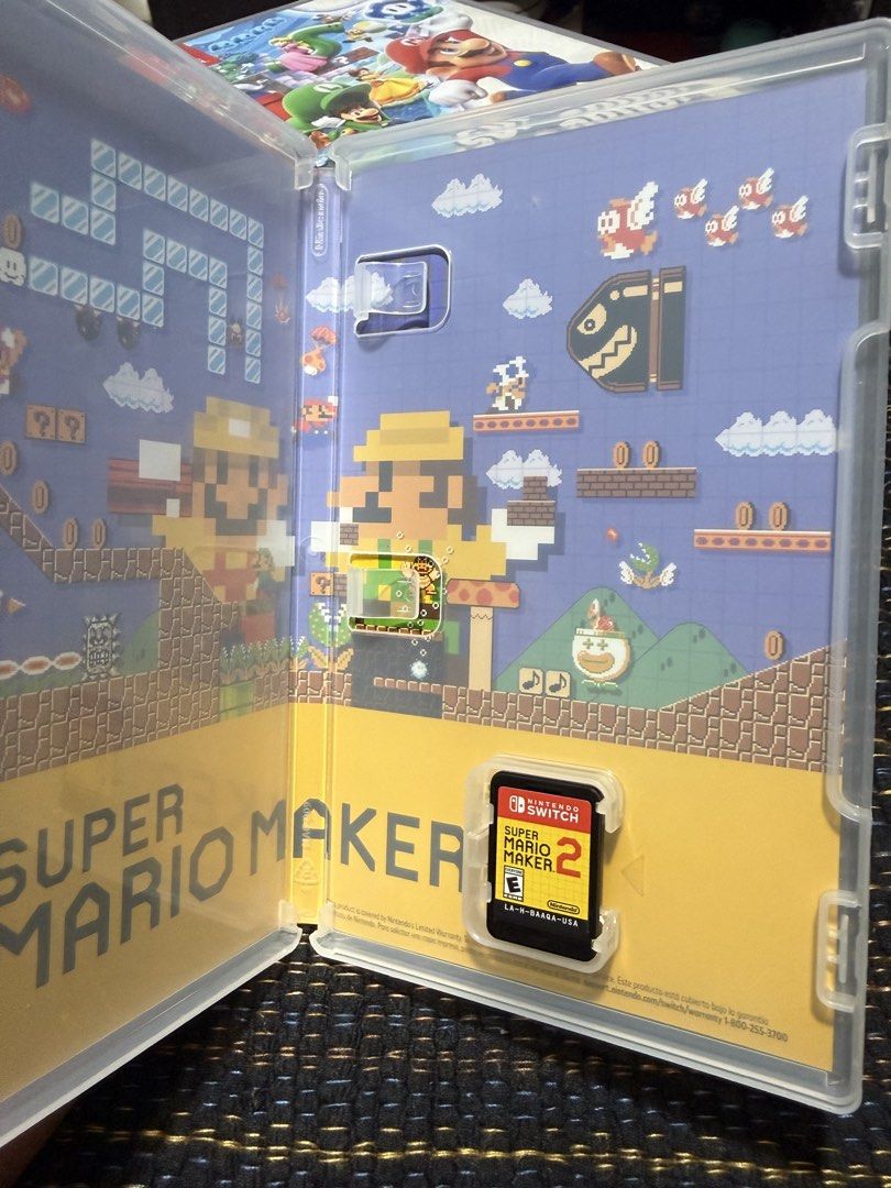 Nintendo Switch Super Mario Maker 2 Game (Category: Nintendo) located in Manila. Submitted by fastocean.93c570 (Listing ID 1457297134, Image 2). Description: - Super Mario Maker 2 for Nintendo Switch - Create and play your own custom Mario levels - Comes with game cartridge and original case - Vibrant case artwork featuring Mario and Luigi - Fun and engaging for players of all ages.