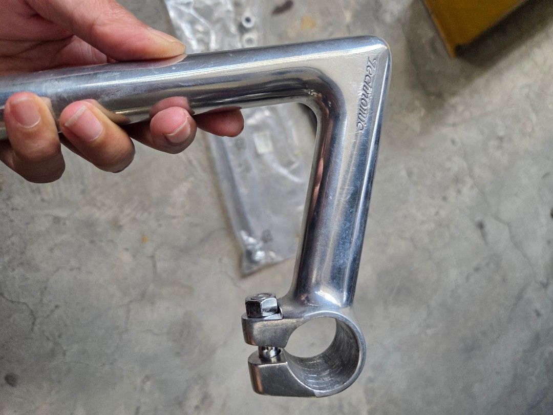 Nitto Technomic Quill Stem - Silver (Category: Bicycles) located in Makati City. Submitted by citydweller2020 (Listing ID 1457208468, Image 2). Description: For sale -No issue -Original / authentic -RFS: Wrong size - Nitto Technomic Quill Stem - Classic Silver Finish - Quill Length: 150mm - Clamp Diameter: 22.2mm - Steerer Tube Diameter: 1 inch - Made in Japan - Ideal for vintage builds or an upright riding position - Minor cosmetic marks from st