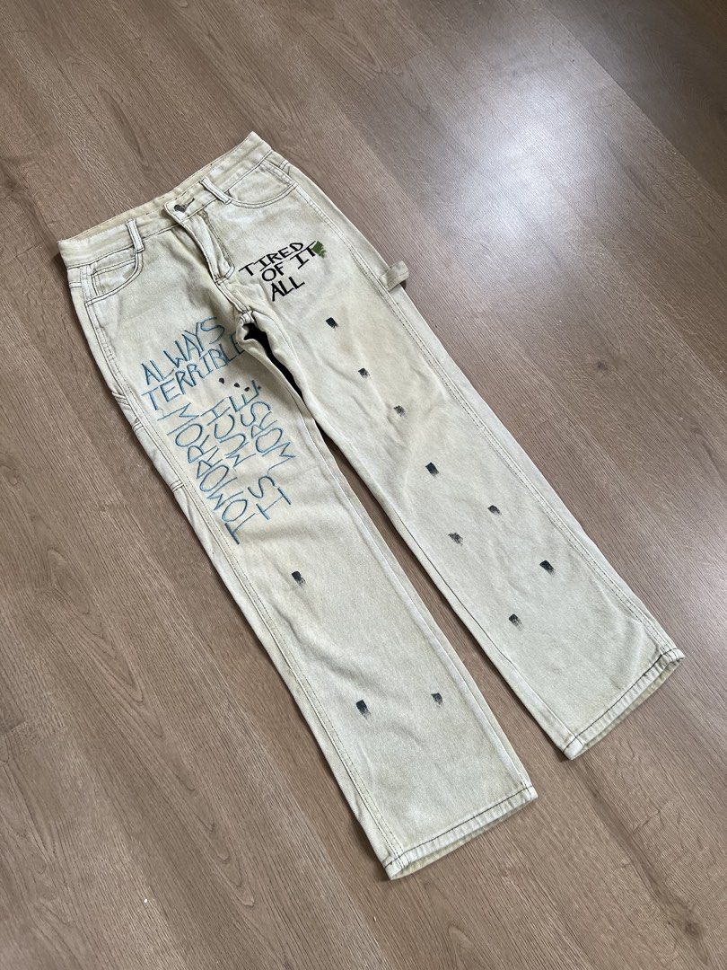 Osadia Grunge/Skater Canvas Carpenter Pants (Category: Jeans) located in Angeles City. Submitted by mark.happenss (Listing ID 1457261212, Image 1). Description: Osadia Grunge/Skater Canvas Carpenter Pants Width 28 Length 37 Thigh 9 Hem 8.
