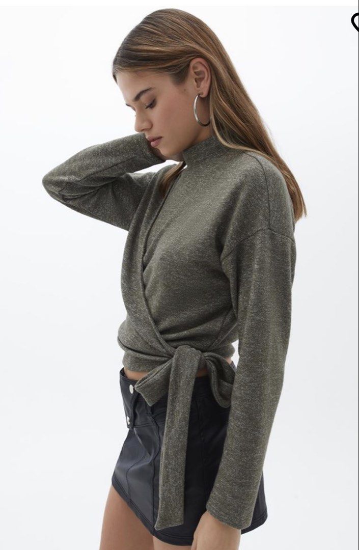 OXXO wrap-detail knit top (Category: Blouses) located in Santol. Submitted by lululane (Listing ID 1457237246, Image 2). Description: .