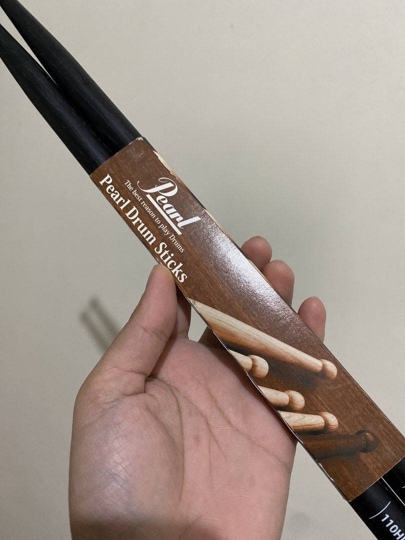 Pearl Drumsticks Hickory Black Lacquer 110HBC (Category: Musical Instruments) located in Pasig City. Submitted by k0pimonster (Listing ID 1457256562, Image 3). Description: - Brand: Pearl - Model: 110HBC - Material: Hickory - Finish: Black Lacquer - Tip Type: Barrel - Length: Normal/Short - Made in Japan.