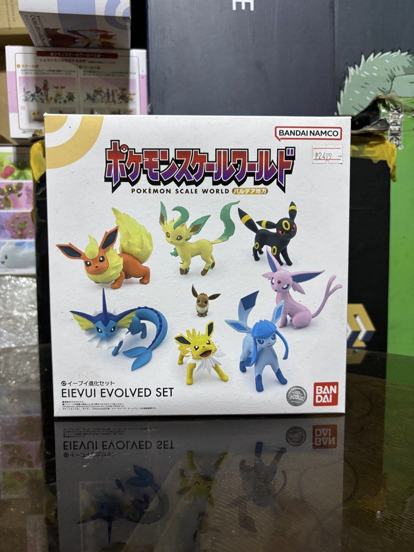 Pokemon Scale World Eevee Evolutions (Category: Figurines & Statues) located in Manila. Submitted by kentoprazole (Listing ID 1457260182, Image 1). Description: 🔹Name of Product: PSW Evee Evolutions 🔹Note: Artbox 🔹Price: 2400 🔹Condition: Back in Box 🔹Location: Mendez, Cavite 🔹Mode of Payment: Gcash, Maya, Bank Transfer 🔹Mode of Shipment: Lalamove, LBC.