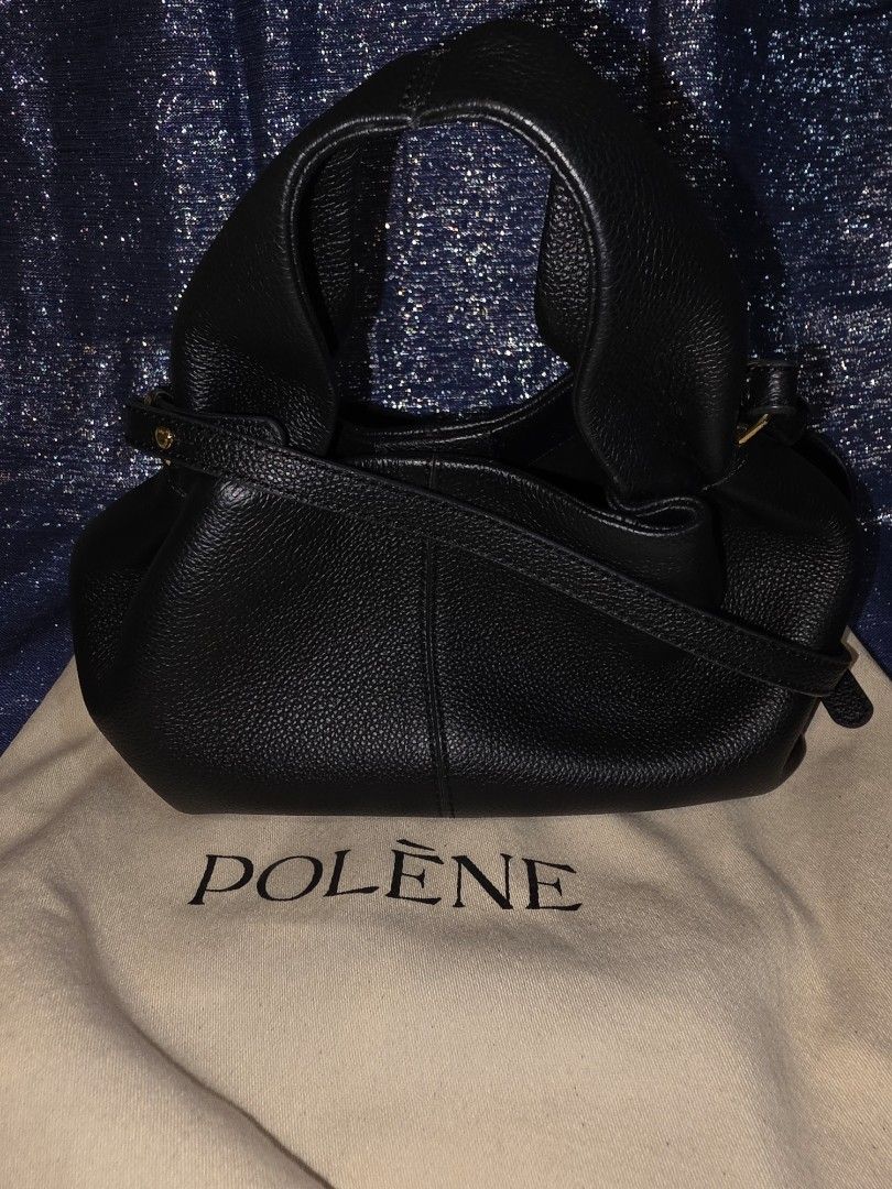 Polène Black Leather Bag (Category: Luxury Bags & Wallets) located in Quezon City. Submitted by mineg (Listing ID 1457229852, Image 1). Description: - bought in Paris, France - Color: Black - Hardware: Gold - Features: Spacious interior, ideal for everyday use - Includes: Dust bag.
