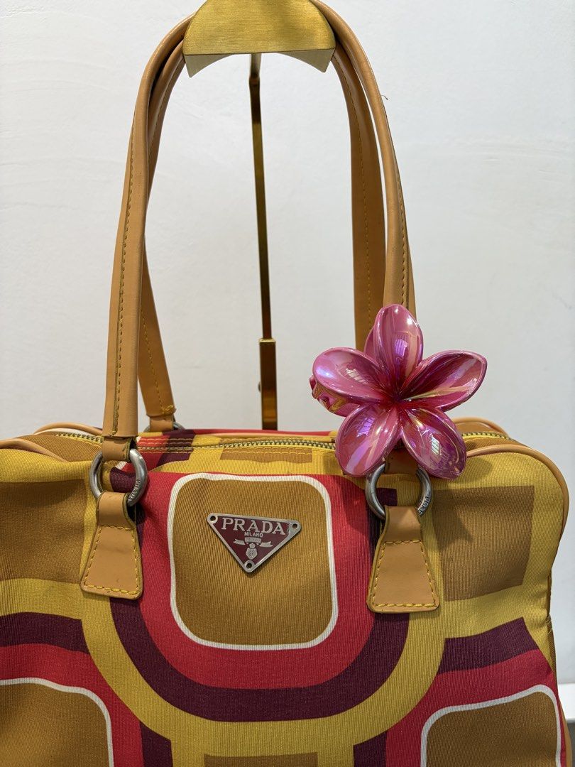 Prada Monogram Canvas Shoulder Bag (Category: Luxury Bags & Wallets) located in Magsingal. Submitted by shopbymariyaa (Listing ID 1457277622, Image 2). Description: Pra•da Triangle Logo Canapa Shoulder Bag Condition •In excellent condition 🪭Mine: 1490.
