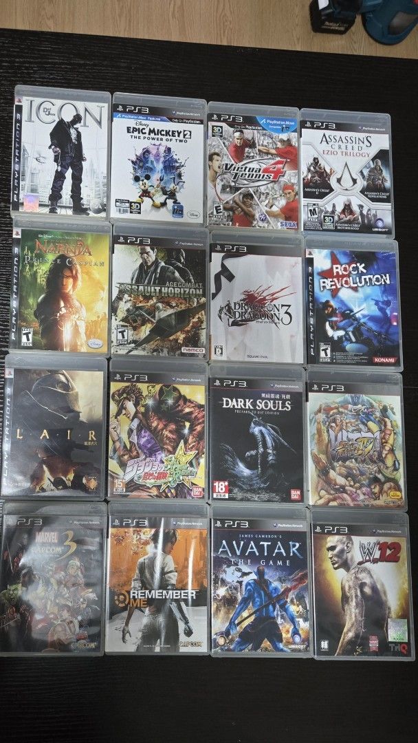 ps2 PS3 遊戲碟。每隻價格不一樣。 歡迎出價錢或問價格。 （分類：PlayStation）位於 Hong Kong。 由 nba6688 提交（商品編號 1457181386，圖片 1）。簡介： 有好多唔同類型嘅 PS3 遊戲碟賣。