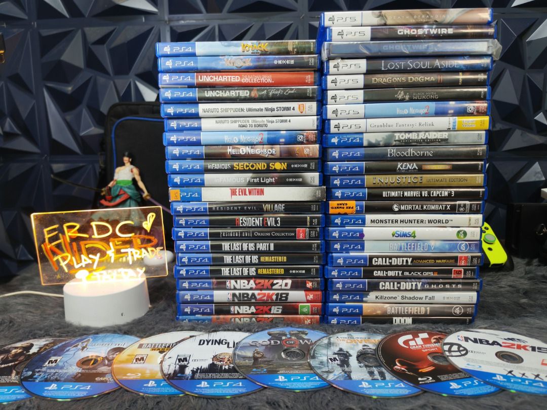 PS4 & PS5 Games - Cheapest in Market PH (Category: PlayStation) located in Manila. Submitted by nider_dc (Listing ID 1457302731, Image 1). Description: ‼️all items/games were used, but tested working perfectly Location: Taytay Rizal 📍 PS4 - Uncharted The Nathan Collection ₱ 500.00 PS4 - Uncharted 4 A Thiefs End ₱ 800.00 PS4 - Nba 2k18 ₱ 300 PS4 - Nba 2k20 ₱ 300 PS4 - Bloodborne ₱ 600.00 PS4 - Knack ₱ 500 PS4 - Knack 2 ₱ 500 PS4 - Hello Neighbor 