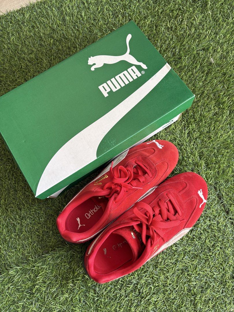 PUMA SPEEDCAT (red) (Category: Sneakers) located in Kuantan. Submitted by yasminthebunga (Listing ID 1457257708, Image 1). Description: Box included Original from PUMA Free suede brush and rubber Price are negotiable .