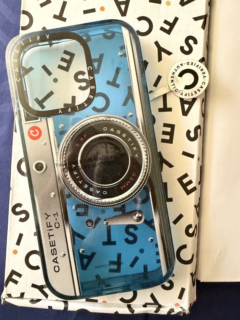 RUSH SALE!!! Casetify Classic Retro Camera iPhone 16 Pro (Category: Cases & Sleeves) located in Manila. Submitted by iamnoyski23 (Listing ID 1457226723, Image 2). Description: Brand: Casetify Model: Classic Retro Camera Color: Blue Compatibility: iPhone 16 Pro Condition: 9/10 (with minimal signs of scratches) Inclusions: box, QR code tag RFS: Phone upgrade MOP: GCash, BDO or BPI.