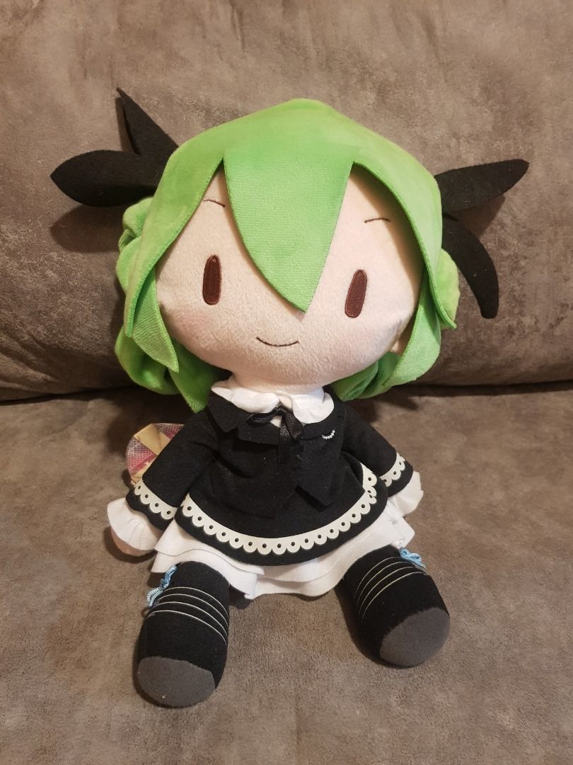 Sega Hatsune Miku plush w tag (Category: Plushies & Soft Toys) located in Quezon City. Submitted by unitednations (Listing ID 1457268370, Image 2). Description: Sega Hatsune Miku plush w tag Authentic Sega Miku collectible merchendise Price: 600Php Dark angel miku, she has green curled twintails in this variant but its still miku, tag is still attatched i just covered it with plastic wrap & tape to protect it. Like new condition, but needs some d