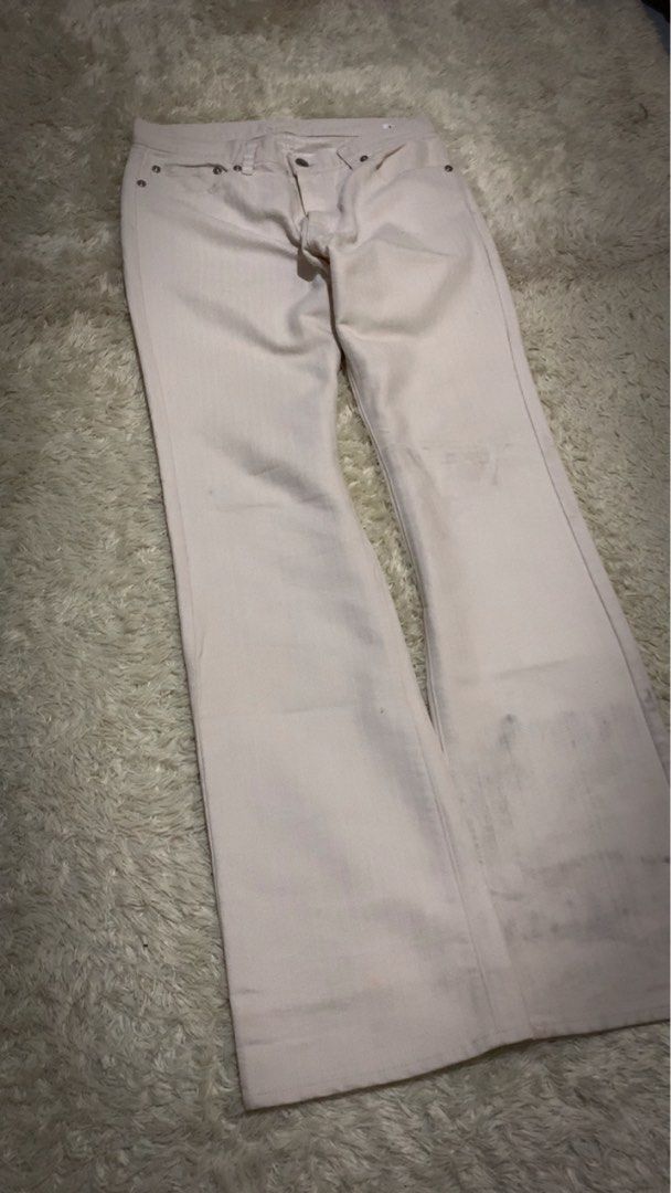 Semantic design (Category: Jeans) located in Aloran. Submitted by cowskin_927 (Listing ID 1457303754, Image 3). Description: Semantic design Waist 32 Length 43 Hem 9 Rise 10 With washable dartstain .